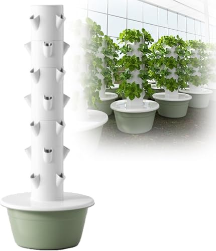Hydroponics growing system vertical tower Sistema Di Coltivazione Idroponica Verticale Kit torre Idroponica da giardino,con pompa per erbe aromatiche, frutta e verdura, design salvaspazio