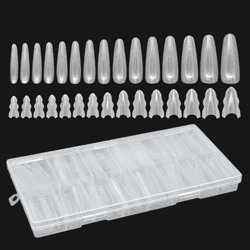 Extensiones De Uñas Herramientas De Manicura Sandwich Cobertura Total 180 | Puntas De Uñas De Gel Para Hogar Familia Viaje Vacaciones Salón Spa Boda Belleza