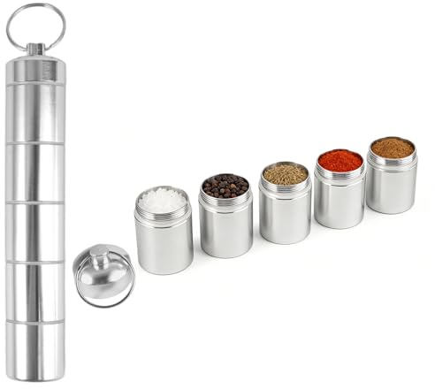 Set med 5 i 1 mini kryddburkar