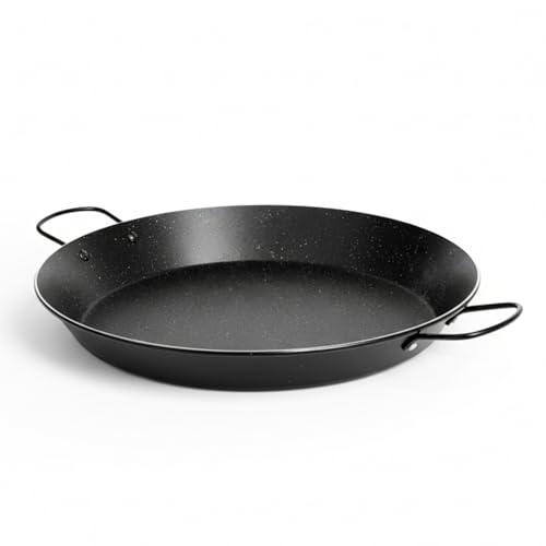 COSHANO Paellera Aluminio Prensado Antiadherente de piedra para Inducción, Vitroceramica y Fuego, Ecológica Sin PFOA Paella Valenciana Horizon. (38cm - 8 Raciones)