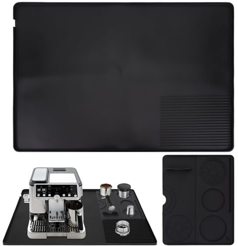 Silicone Coffee Machine Mat,Non Slip Tamp Mat for Ninja Espresso Machine | Non Slip Heat-Resistant with Raised Edges
