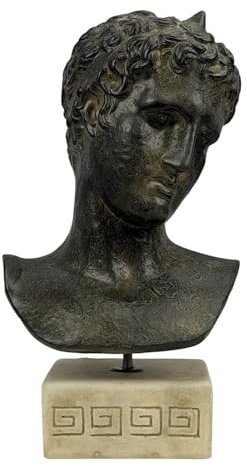 Efebe di Maratho Boy Busto – Replica statua greca in gesso duro, scultura d'arte classica greca fatta a mano, 22 cm