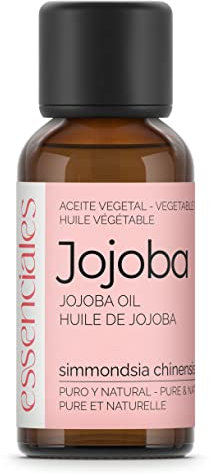 Essenciales – Olio Vegetale di Jojoba BIO, 100% Puro e Naturale, Certificato Ecologico, 30 ml | Olio Vegetale Simmondsia Chinensis, 1ª Pressione a Freddo, Ideale per Pelli Acneiche e Capelli Grassi