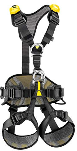 PETZL Unisex Avao Bod 1 Klettergurte, Black/Yellow, 1