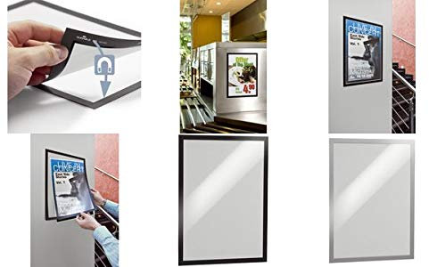 DURABLE | DURAFRAME® Info-Rahmen | selbstklebend | magnetisch | für DIN A3 | Rahmen rot | VE 6 Stk