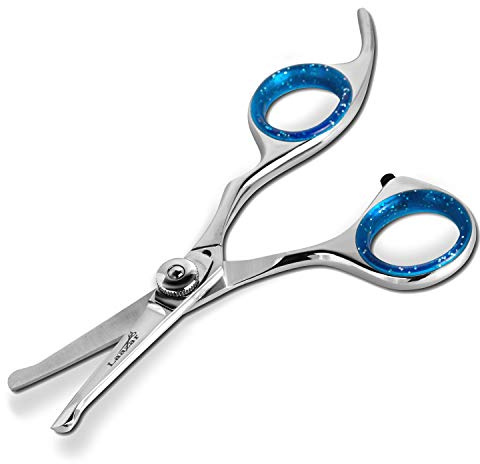 Laazar Straight Dog Grooming Scissors - Comfortable Around The Eyes Cat & Dog Scissors | Blunt Dog Trimming Scissors| Premium Stainless Steel | Grooming Scissors For Dogs - Dog Hair Scissors