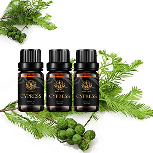 Aromatherapy Cypress Essential Oils Set, 3x10ml Therapeutic Grade Cypress Fragrance Essential Oils Kit for Diffusers,Humidifier, Home, 100% Pure Cypress Aromatherapy Essential Oil Fragrance Set