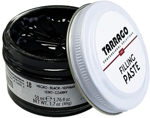Tarrago | Filling Paste Jar 50ml | Pasta de Relleno para Reparar Todo Tipo de Calzado de Cuero, Cuero Sintético y Goma | Cuidado y Reparación del Calzado | Color Negro
