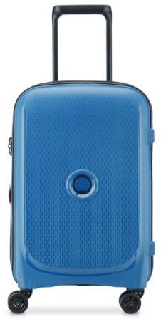 DELSEY Paris - Belmont Plus - Valise Cabine Rigide Extensible - 55x35x27cm - 39 litres - S - Bleu Zinc