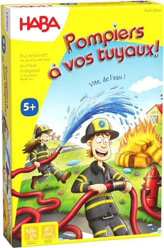 HABA - Pompiers, à Vos tuyaux ! - Jeu de société Enfant - Jeu de rapidité et de logique - Stimule la dextérité et la réflexion - 5 Ans 305481