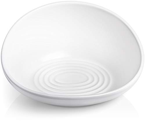 CatGuru Cat Bowls, Ceramic, No Spill, Whisker Stress Free, Non Skid for Food and Water, Includes Silicone Mat (High-Low, White)