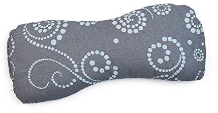 GRÜNSPECHT Bio-Augenkissen mit Leinsamenfüllung, Entspannung müder Augen, kühlend, Bezug aus 100% Baumwolle (kbA), für Yoga/Meditation, grau (151-V2)