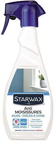 STARWAX Anti-moisissures pour murs et pièces à vivre 500ML -Idéal pour éliminer les moisissures sur les murs, plafonds, contours de fenêtres des pièces à vivre