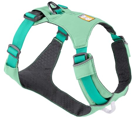 RUFFWEAR Hi & Light Dog Harness, No Pull Harness for Dogs Small, Medium Large & XL. Fully Adjustable Lightweight Harnesses with Aluminium Lead Attachment Portal & ID Bag, Sage Green (M, 69-81cm) | Leicht, minimalistisch, flache Passform, schmutzabweisendes Futter, zwei Befestigungspunkte für die Leine