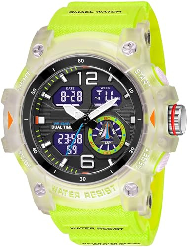findtime Militär Uhren Herren Armbanduhr Digital und Analog wasserdichte Herrenuhr Sportlich LED Digitaluhr Kalender Wecker Stoppuhr mit Armband Tactical Uhr Männer Outdoor