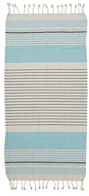Tranquillo Pestemal, asciugamano per hammam, asciugamano da sauna, coperta da spiaggia, fitness, yoga, spa strisce, 100 x 50 cm