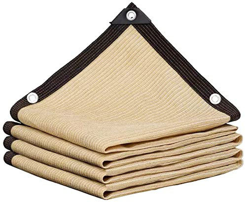 Tenda A Vela Ombreggiante Con Occhielli Tenda Parasole Rettangolare, Frangivista Telo Parasole All'Aperto Per Giardino, Patio, Pergola, Cortile. (Beige 12-Pin / 3m * 6m / 9.8ft * 19.7ft)
