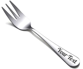 Muka 12 Pcs Custom Dinner Cutlery 18/8 Stainless Steel Dishwasher Safe Serving Cutlery Round Edge Flatware for Home, Kitchen and Restaurant Use, 8 inch-Cocktail Forks