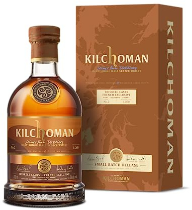 KILCHOMAN - Small Batch Port French Exclusive 2023 - Whisky Single Malt - 47,6% Alcool - Origine : Ecosse/Islay - Notes de Fruits rouges et Vanille - Whisky Tourbé - 70 cl