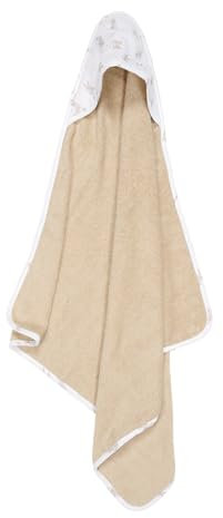 Little Dutch Kapuzenhandtuch Baby Handtuch mit Kapuze Frottee (75x75 cm) Baby Bunny beige - Newborn Naturals