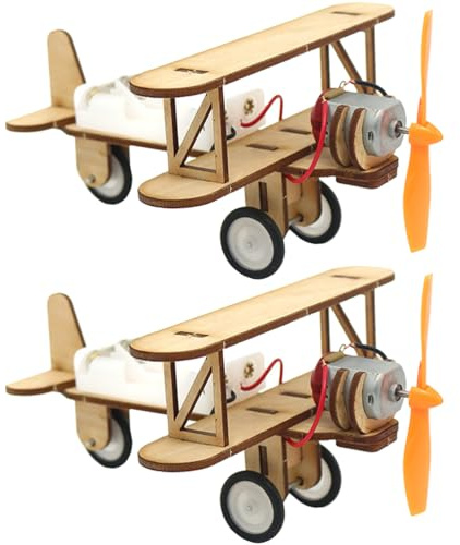 SAFIGLE Diy Plane Toy Wooden 3D Puzzle Assembly Kit for Kids Children Assemble Model Decorative Model Toy for Desk Bookshelf and House Decor Easy Pre-Cut Board Craft Gift