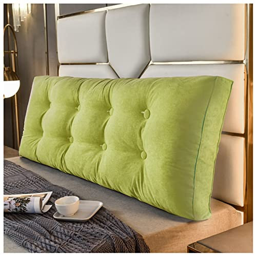 ALEEIK Dreieckiges Kopfteilkissen, große Rückenlehne, Positionierungsstütze, Nackenrolle, Kopfteilkissen, Wandkissen, Grün (180,3 cm)