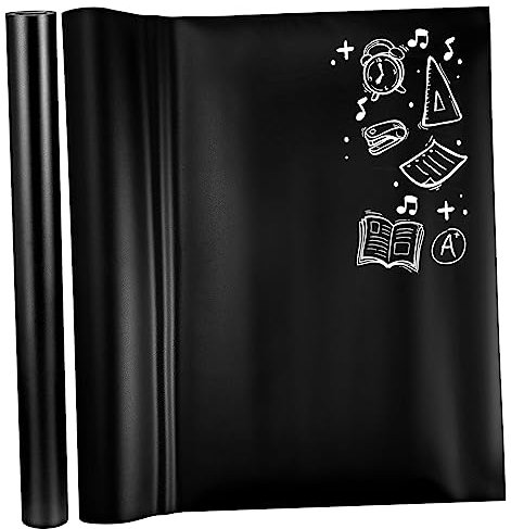 DIYEAH 2pcs Self-Adhesive Chalkboard Stickers PVC Film for Creative Messages Kitchens Offices Schools Easy to Install and Removable