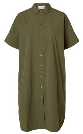 SELECTED FEMME Slfblair 2/4 - Maglietta a Maniche Corte Dress Noos, Kalamata, 42
