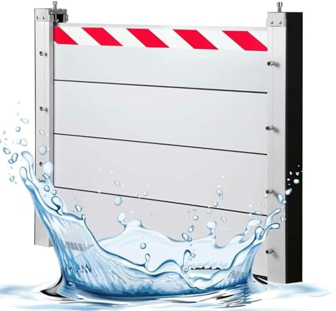 QiuShuiDr Wiederverwendbar Hochwasserschutz,Hochwasserschutz Bei Türen,Hochwasserschutzwand, Aluminium Hochwasserschutz Barriere, Geeignet Für Unterführungen, Fabrik, Garageneinfah (100 * 40cm)