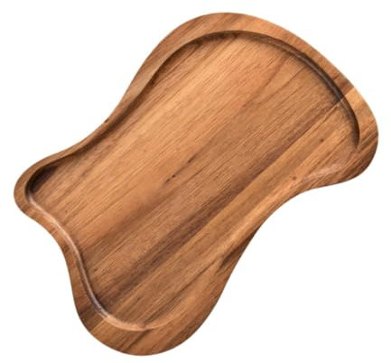 Baoblaze Wood Serving Tray Tea and Coffee Table Tray Irregular Cheese Board Multifunctional Wood Dinner Plate for Tea Party Salad Cake