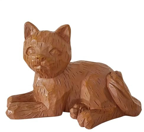 Katzen-Gartendekoration, Outdoor-Statue, Kätzchenstatue, 14 x 9 x 9 cm, Kunstharz-Tierskulptur, charmante Frühlings-Heimdekoration für , Tisch und Tablett