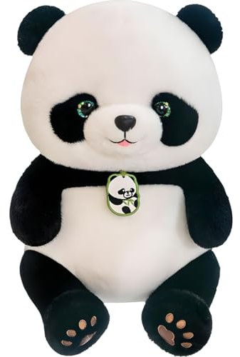HTGWCG Panda Kuscheltier Stofftier, 28cm Panda Plüsch-Plüschtier, Cartoon Plüsch Spielzeug,Weiches Pandabär-Kissen, Spielzeug und Geschenk für Kinder Jungen Mädchen Dekoration Geschenk