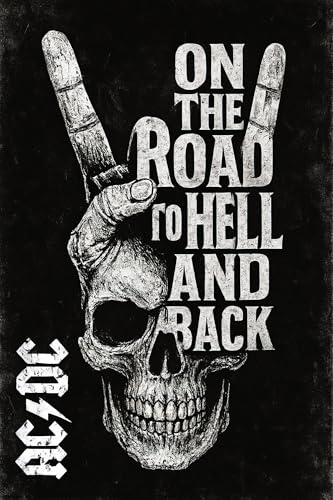 Dekomundo AC/DC Band Poster ? Kultiger Rockband-Posterdruck, Musik Wandkunst Dekor für Jugendzimmer, Studio, Büro und Hardrocker, 50x70 cm / 20x28