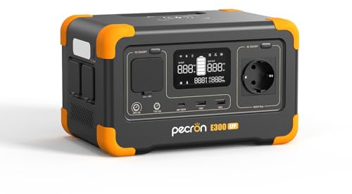 Station électrique portable PECRON E500LFP, Générateur solaire 600W/576Wh, Batterie de secours LiFePO4, Charge rapide pour usage domestique, camping-car, camping, PPC, urgences (E300LFP EU)