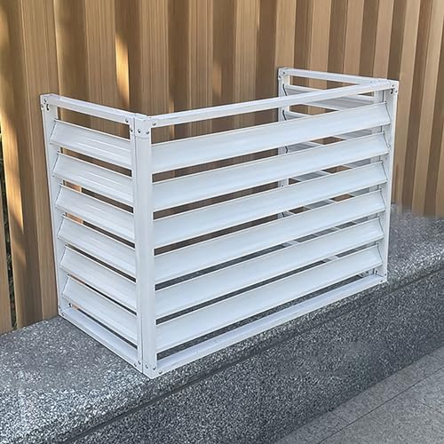 Copertura per condizionatore d'aria esterna e contenitore per pompa di calore, copertura protettiva in alluminio resistente per tutte le stagioni, protezione indipendente per la privacy e pannelli di