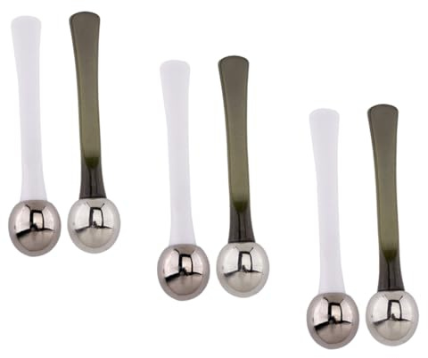 PACKOVE Applicatore per Crema Occhi in Lega di Zinco Funzione Massaggiante per Ridurre la Fatica Oculare, 6 Pezzi, Strumento di Bellezza per Donna