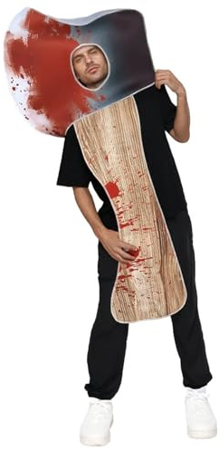 Horror Party Costume With Blood Splatter Hatchets Property Composite Sponge Materials Halloween Stage Play Attire For Role Playing Gatherings Bloody Axes Halloween Outfit Composite Sponge Materials