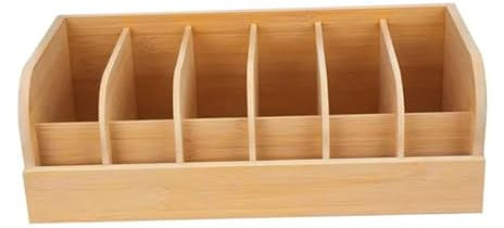 perfk Organiseur de Ceintures en Bambou à 6 Compartiments pour Gagner de la Place dans Le Placard et Le tiroir, Porte-Cravates