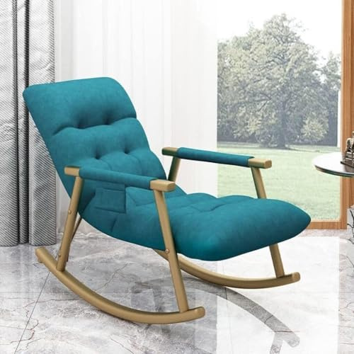 Fauteuil à bascule en tissu pour salon pour adulte - Siège confortable pour la maison et le bureau - Élégant et inclinable pour chambre à coucher - Design confortable (couleur : )