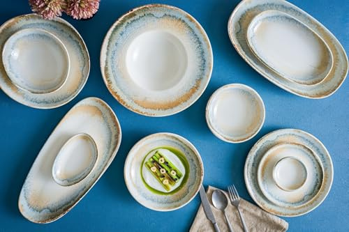 Bonna Placa de servicio - Knidos - Porcelana - 20 cm (550cc) - juego de 2