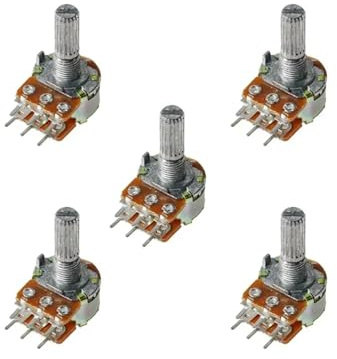 5 stücke WH148 B1K B2K B5K B10K B20K B50K B 100K B500K 6 pin Welle Verstärker Dual Stereo Potentiometer 1K 5K 10K 50K 500K 1M Ohm(1K Ohm)