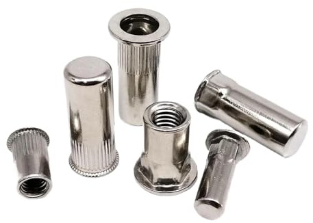 Tuerca remachable hexagonal de cabeza plana, avellanada pequeña, de acero inoxidable 304 A2-70, M3, M4, M5, M6, M8, M10, M12(E,100pcs M4)