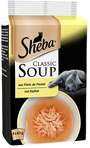 Sheba Hühnerfilet-Suppe für Katzen, 4 x 40 g