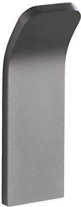 Wenko UNO Montella - Gancio da parete da incollare, inossidabile, grigio, 3 x 8,8 x 2,1 cm