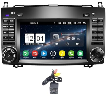 Amaseaudio Android 14 Autoradio 7zoll für Benz W169 W245 W906, 8 Kern (4+64), Drahtloses Carplay Android Auto, DSP+, Unterstützung 4G WiFi Bluetooth 5.0 GPS-Navigation SIM-Kartensteckplatz