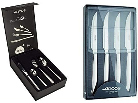 Arcos Toscana Juego de cubiertos (24pzas.) + Toscana Juego de tenedores de almuerzo, 140 mm, 6 piezas (6piezas)