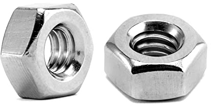 1/4-20 Hex Nuts 100Pcs 304 Stainless Steel 18-8, Full Thread, Hex Drive, Bright Finish by SG TZH