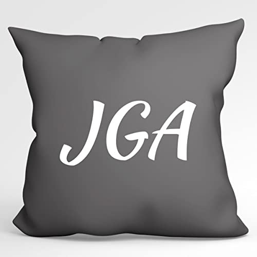 Huuraa Zierkissenbezug JGA Junggesellenabschied Geschenk 40x40cm Steel Grey Baumwolle JGA Dekoration