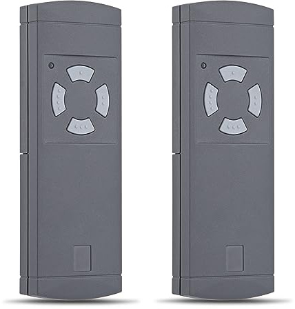 Kompatibel mit Hormann 40,685MHz Graue Tasten Garagentoröffner Handsender | 2 Stück für HORMANN HS4-40, HSM4-40, HS2-40, HSE2-40, HSE2-40, HSM2-40, Fernbedienung