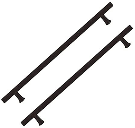 Küchentürgriffe, Schubladengriffe, 2er-Pack T-Bar-Schranktürgriffe, schwarze Schrankgriffe, Aluminiumlegierung, Küchentürhebel for Badezimmer, Schrank, Kleiderschrank, Möbelbeschläge (Lochabstand 416